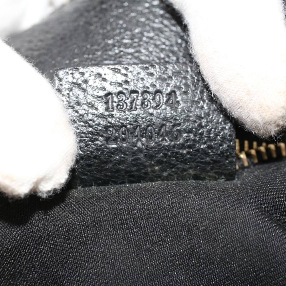 GUCCI GG Canvas Bamboo Hand Bag Black 137394 Auth 43264 - Picture 11 of 16